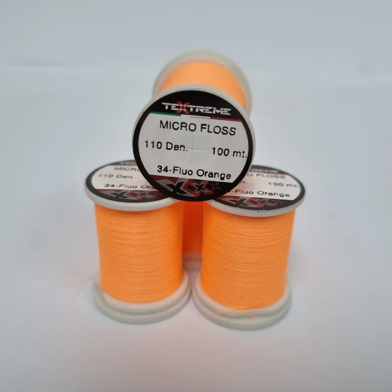 TEXTREME Micro Floss 110 Den in 34-Fluo Orange-2